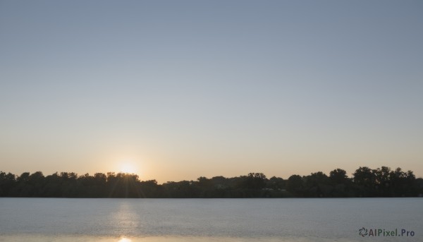 outdoors,sky,cloud,water,tree,no humans,ocean,sunlight,nature,scenery,forest,reflection,sunset,sun,horizon,river,landscape,lake,gradient sky,sunrise,lens flare,bush