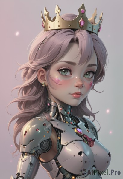 A vivid dynamic scene highlighting a cyborg