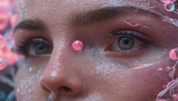 A ethereal dynamic scene showcasing a female
