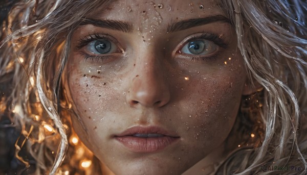 A female amidst a vivid dynamic scene