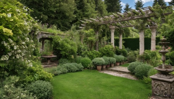 A garden in the heart of a majestic day