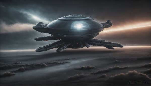A spacecraft in a serene scenery