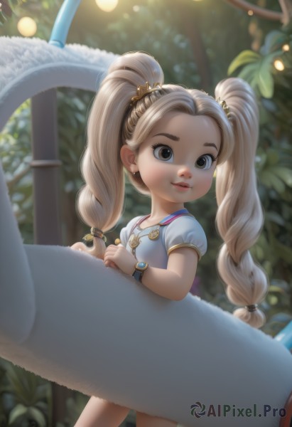 A calm outdoors highlighting a child