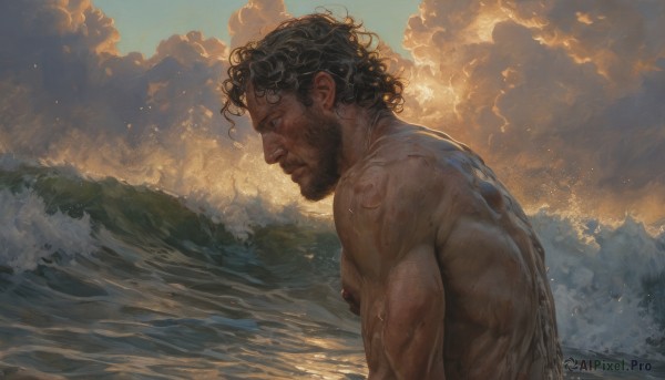 A graceful male captured in sunset outdoors