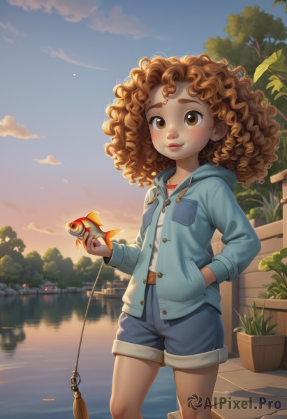 A stunning view of a child in sunset outdoors