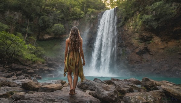 A female in a breathtaking outdoors