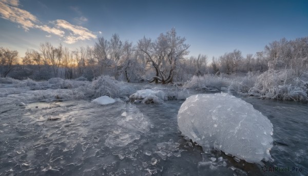 A graceful view of a landscape in snowy day