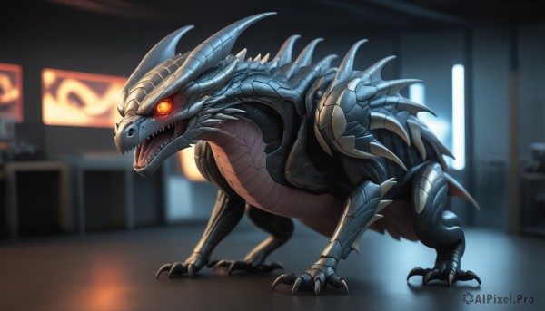 The wonder of a monster in a peaceful dynamic scene
