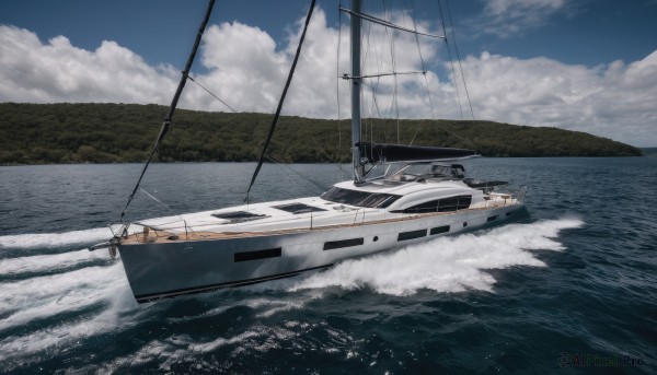 The majestic beauty of a boat set within a dynamic day