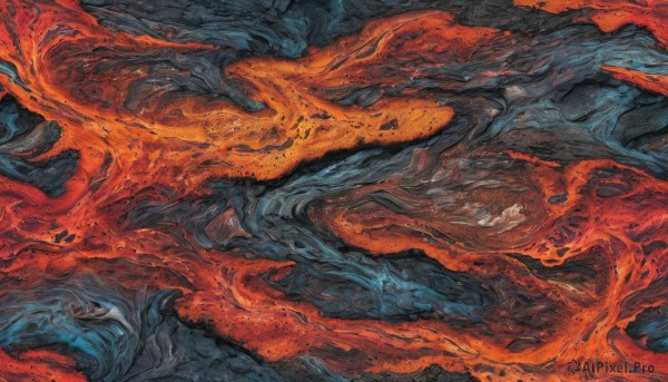 The timeless beauty of a unique subject in a bold fiery dynamic scene