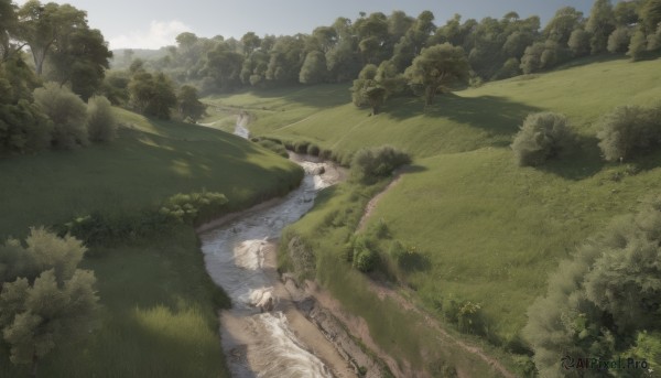 The serene presence of a landscape in a peaceful day
