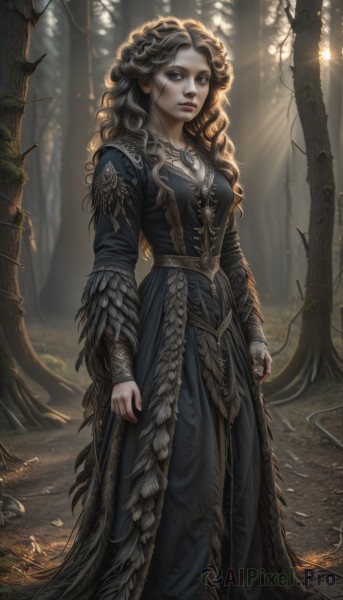 The charm of a female in a bold outdoors