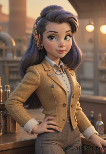 A breathtaking dynamic scene featuring a female