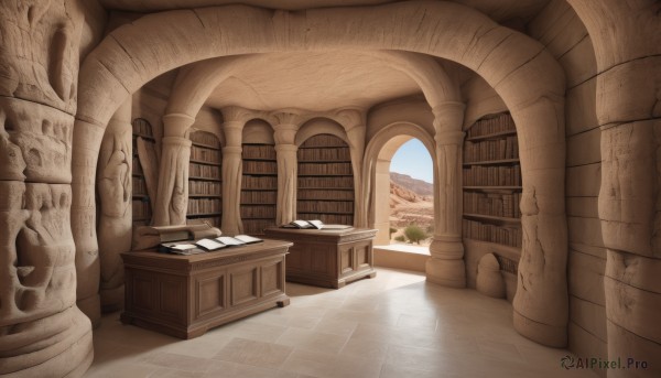 The elegance of a indoors in a tranquil day