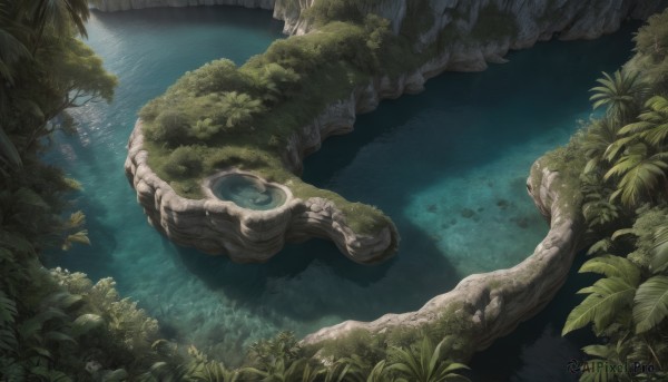 A landscape portrayed in a refreshing day