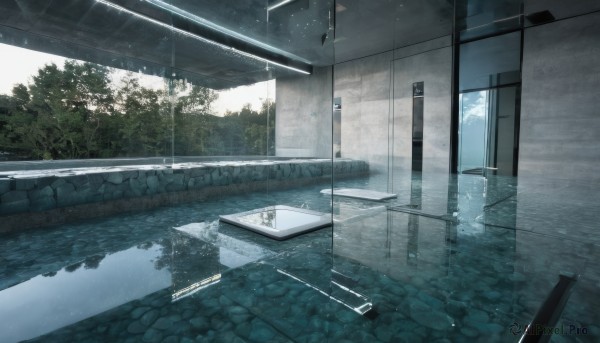 The beauty of a indoors set in a captivating rainy day