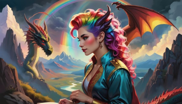 A dragon showcased in a bold day