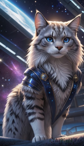 The charm of a cat in a bold dynamic scene