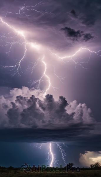 outdoors,sky,cloud,water,tree,no humans,ocean,cloudy sky,grass,nature,scenery,horizon,electricity,lightning,landscape,reflection