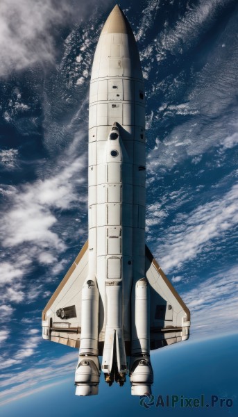 Image of a spacecraft in a vibrant day