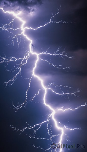 A lightning framed by the beauty of a majestic outdoors