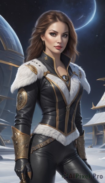 A graceful view of a female in night sky