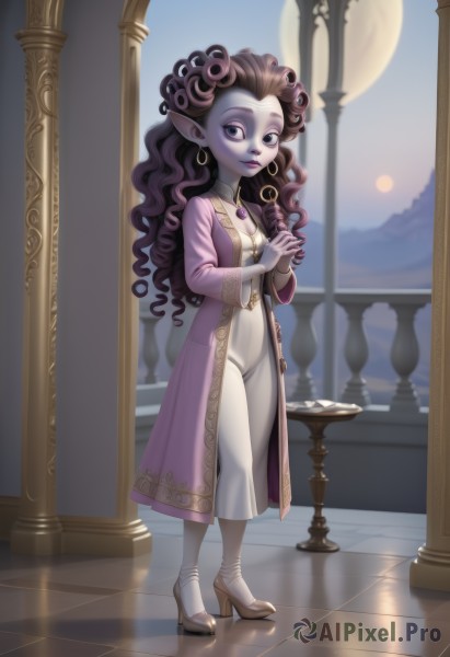 A glimpse of a female in a picturesque moon
