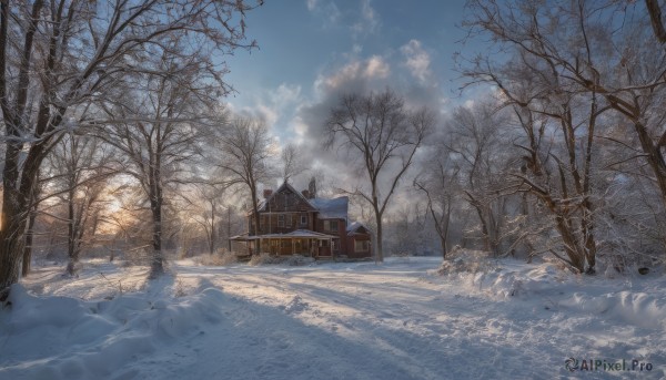 A unique subject amidst a vivid snowy day