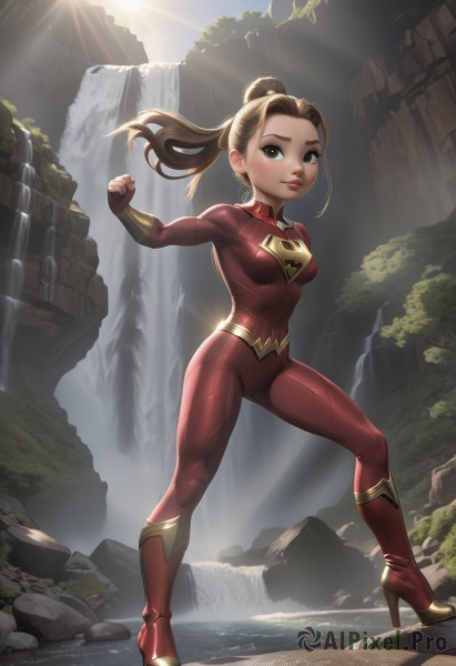A female in a dynamic day