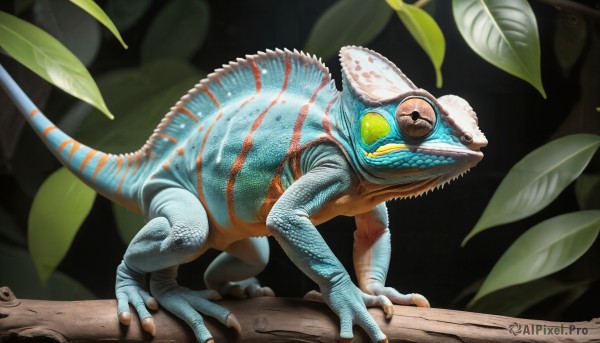 A monster showcased in a tranquil outdoors