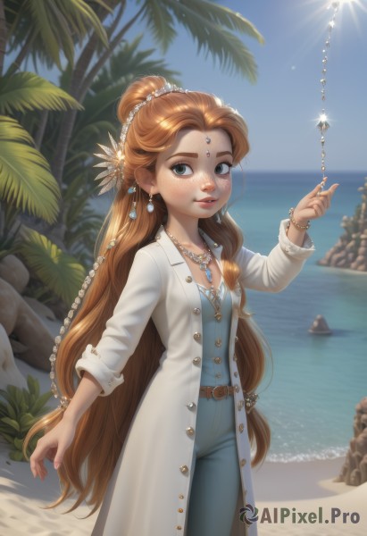 A female surrounded by a serene day