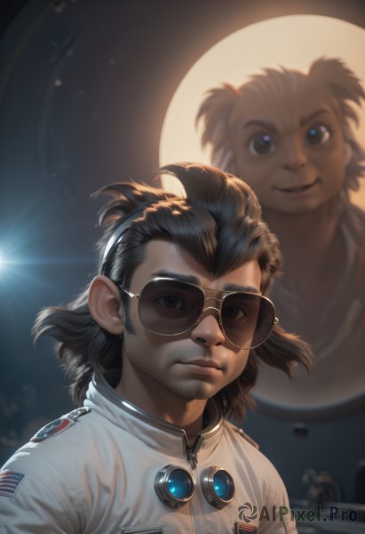 A male framed by the beauty of a majestic moon