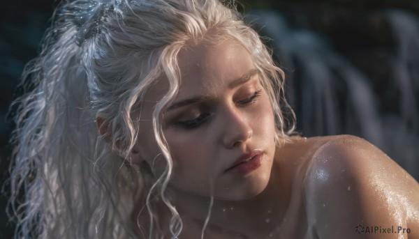 The beauty of a female set in a enchanting dynamic scene