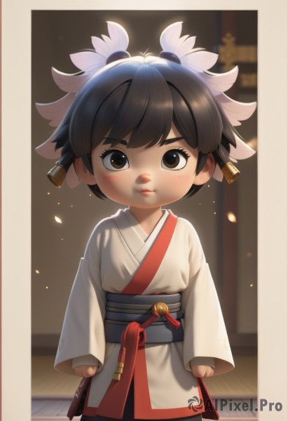 Dynamic scene brought to life with a serene child