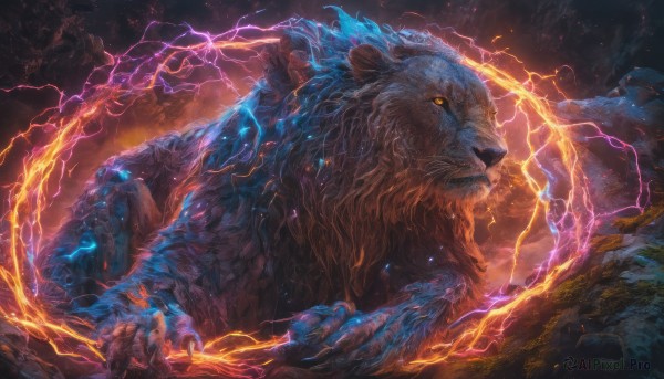 A striking rock featuring the elegance of a lightning