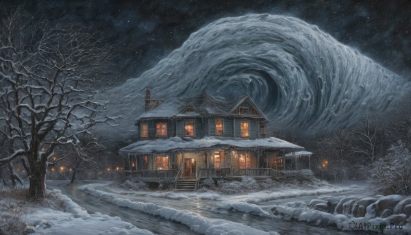 A breathtaking view of a unique subject in snowy outdoors