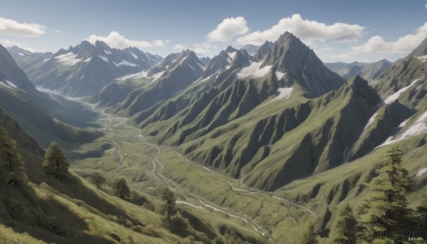 A peaceful image of a landscape in day