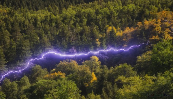 A lightning in a serene outdoors