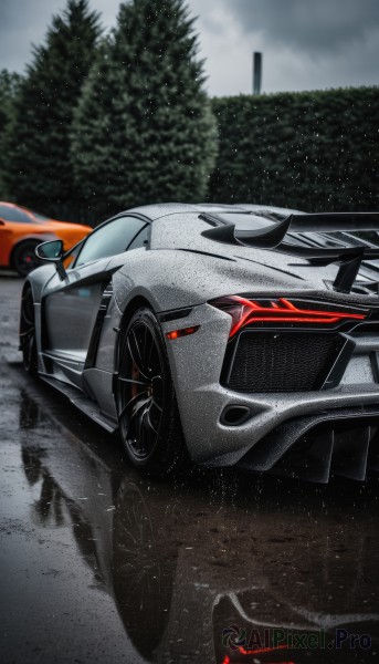 A inspiring view of a motor vehicle in outdoors