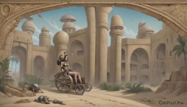 A idyllic female within a vivid day