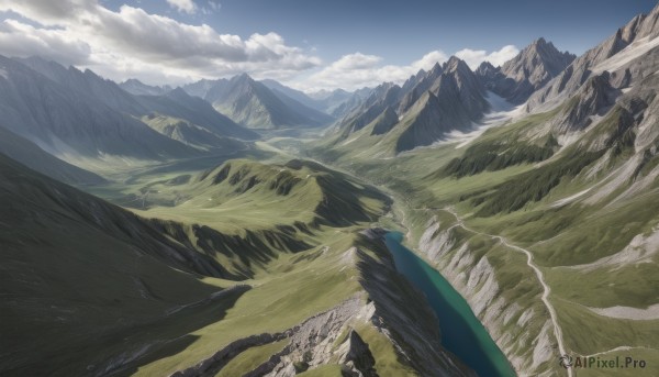 A breathtaking view of a landscape in day
