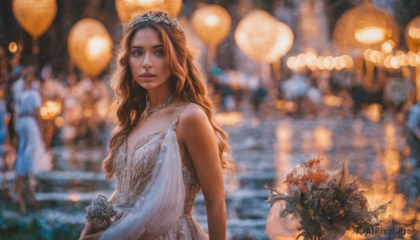 A stunning portrayal of a female in a calm outdoors