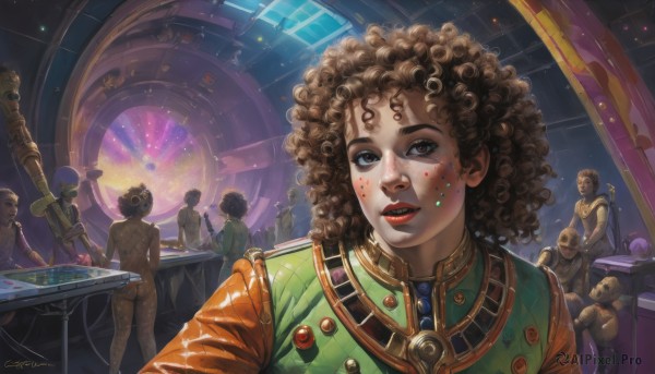 A vivid dynamic scene highlighting a clown
