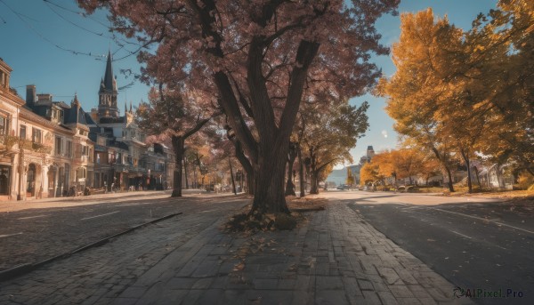 The charm of a street in a scenic day