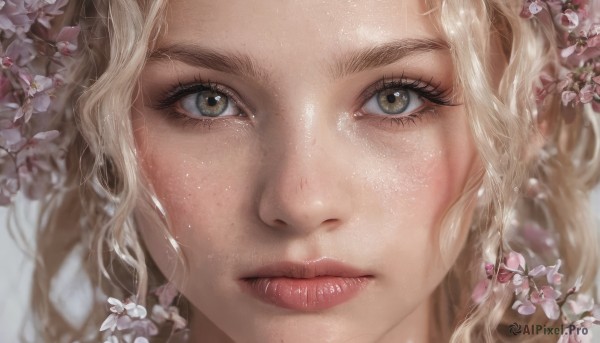 A glimpse of a female in a lush cherry blossoms