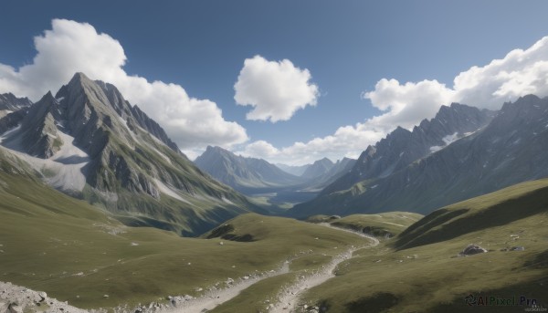 A landscape in a picturesque day