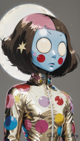 Image of a alien in a vibrant moon