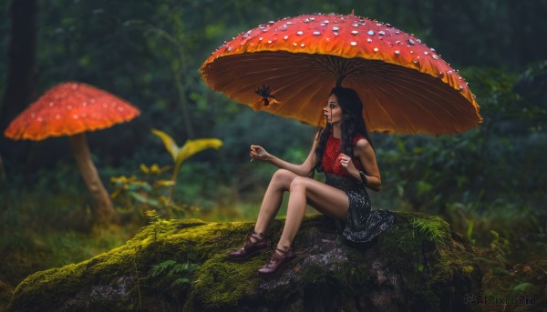 A female captured in a dynamic outdoors