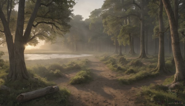 A charming sunset day featuring a landscape
