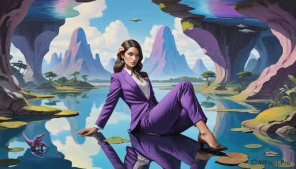 A dynamic view of a female in day